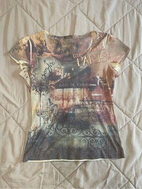 Y2K Blue Canyon rhinestone graphic tee